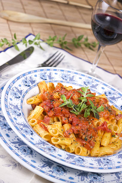 istock Pasta Amatriciana with red wine 178471084