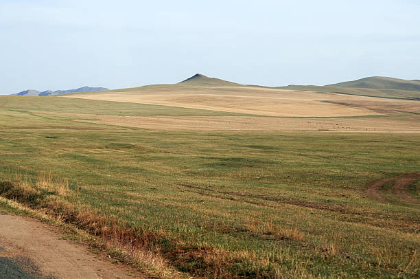 istock blue sky over the vast Mongolian steppes 178472327