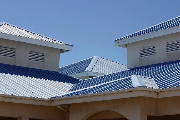 blue telhados - metal roof - fotografias e filmes do acervo