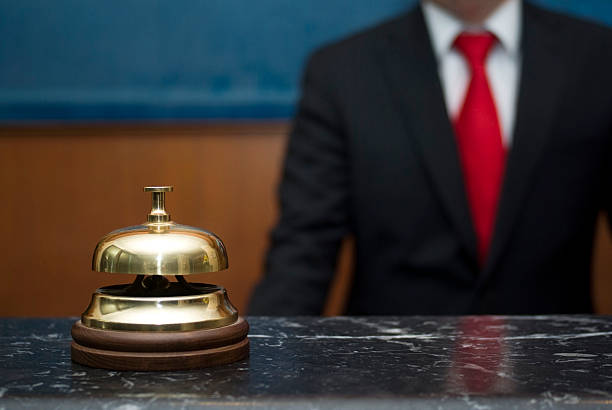 Hotel service bell Service bell in a hotel hotel occupation concierge bell service stock pictures, royalty-free photos & images