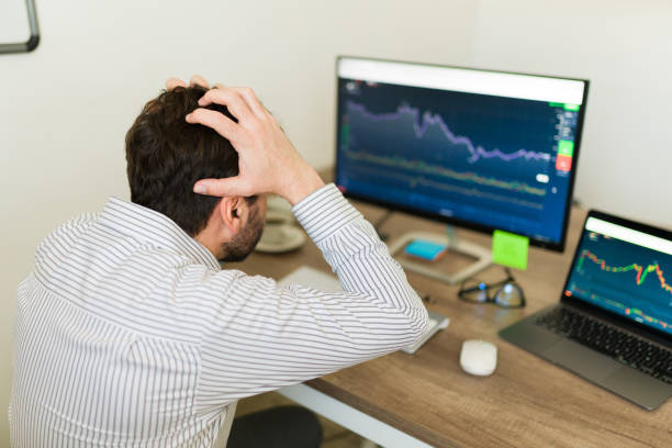 istock Worried upset man looking stressed working as a broker 1784747342