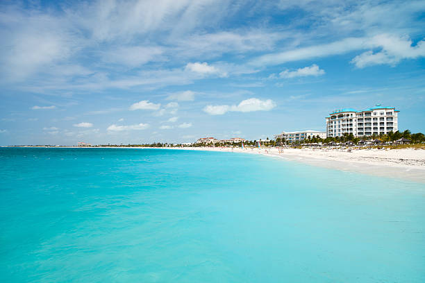 Beautiful tropical beach World best Grace bay beach at Providenciales on Turks and Caicos islands Grace Bay stock pictures, royalty-free photos & images