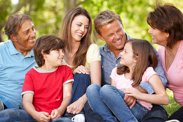 istock Different generations of a Hispanic family in the park 178474933