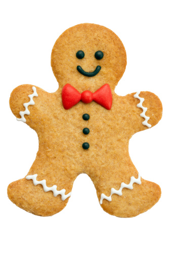 Gingerbread man isolated on white