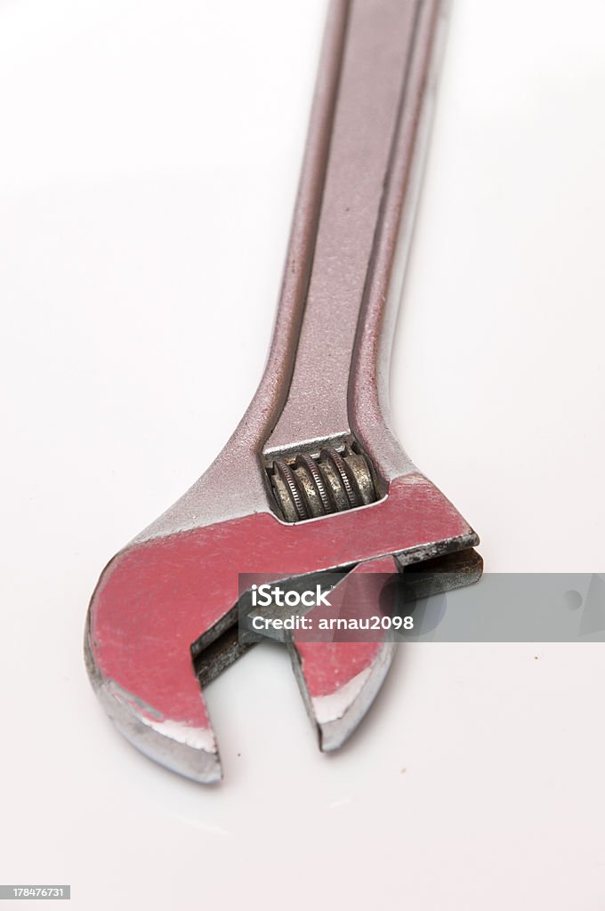 wrench silver wrench to tighten screws and desaflojar Adjustable Wrench Stock Photo
