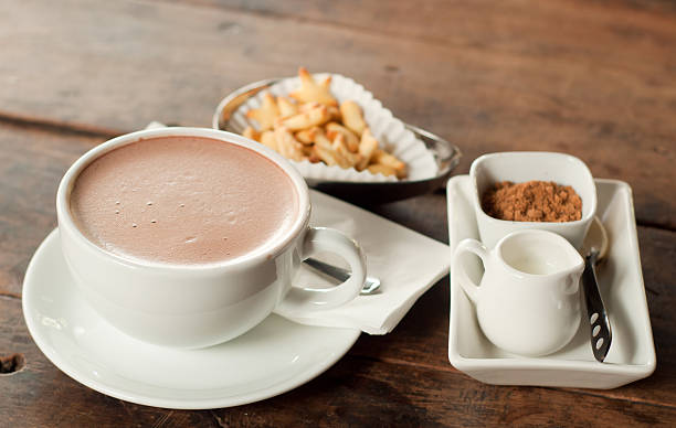 istock cup of hot chocolate and snack 178476966