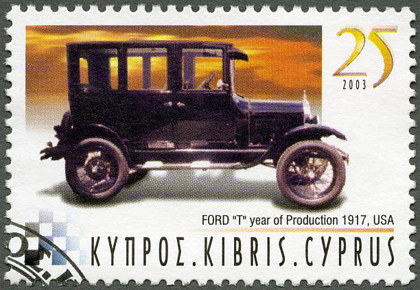 우표 키프러스 2003 여울 모델 t 제막 1917 usa - model t ford 뉴스 사진 이미지