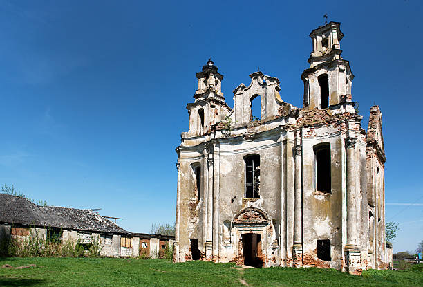 istock Church ruin in Smolyany town. Belarus 178478538