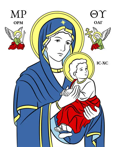 Vector illustration of Our Lady of Perpetual Help