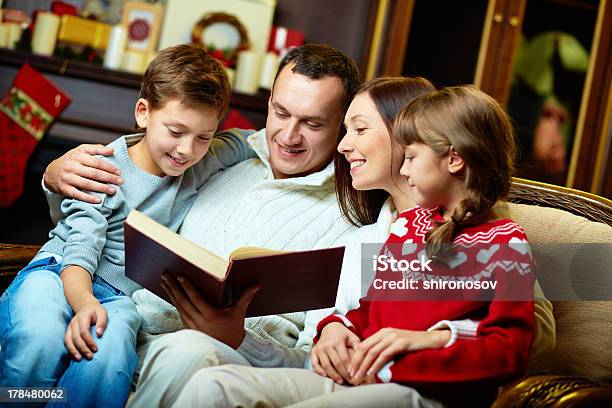 Family Reading Stock Photo - Download Image Now - Adult, Beautiful People, Beauty