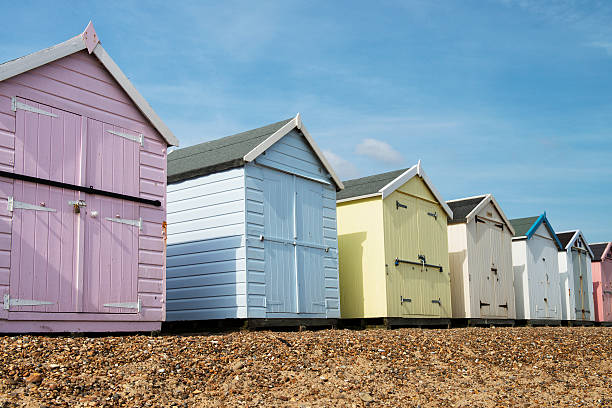 istock Beach Huts at Felixstowe, Suffolk, UK. 178480214