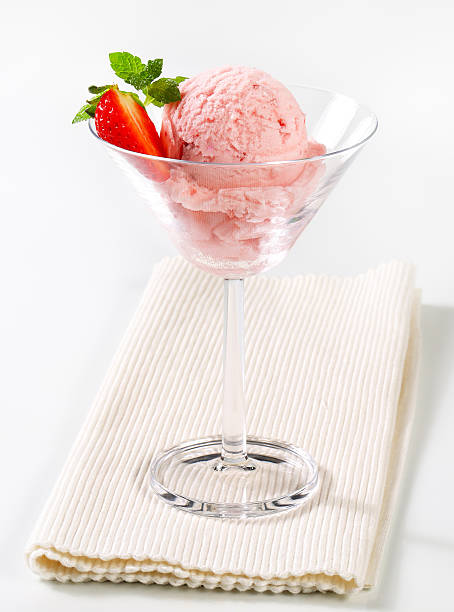 gelato - scoop in front of portion colors foto e immagini stock