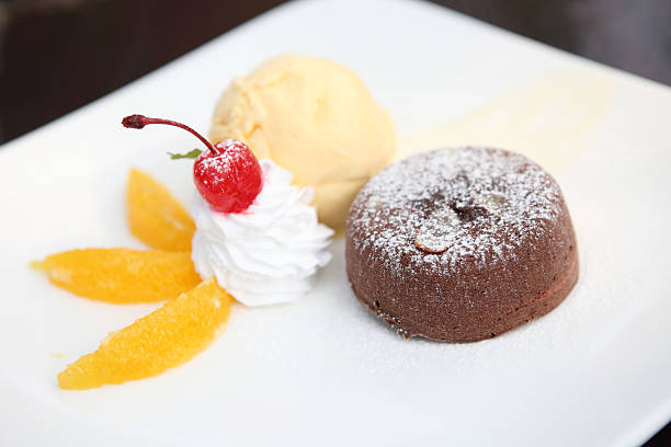 istock Chocolate Lava Cake with ice cream 178480987