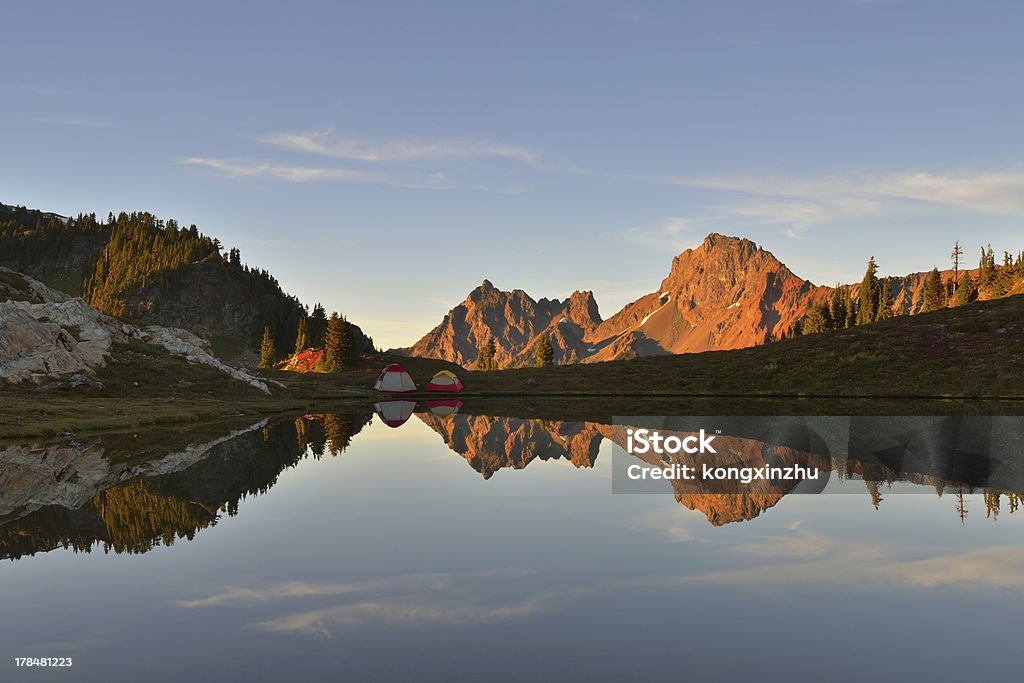 Giallo Aster Monte isolato e il bordo Peaks - Foto stock royalty-free di Parco Nazionale delle Cascate del nord