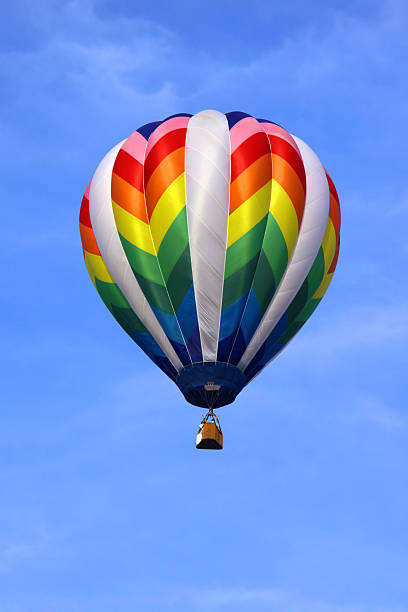 Colorful hot air balloon stock photo