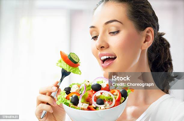 Eating Healthy Food Stock Photo - Download Image Now - 20-24 Years, Adult, Adults Only