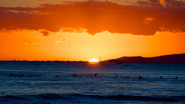 Hawaiian tramonto - foto stock