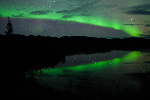 istock Night Sky Stars Clouds Northern Lights mirrored 178482016