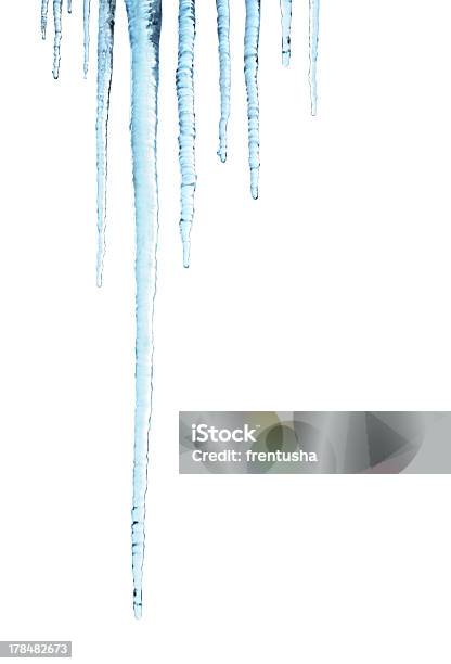 Icicles Stockfoto und mehr Bilder von Eiszapfen - Eiszapfen, Freisteller – Neutraler Hintergrund, Blau