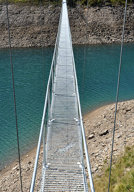 고산대 풋브릿지 lake 스톡 사진