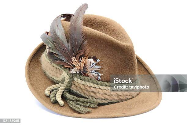 Traditional Decorated Hunting Hat Stock Photo - Download Image Now - Hat, Feather, Cut Out