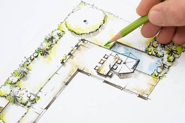 istock A blueprint of a garden design 178486202