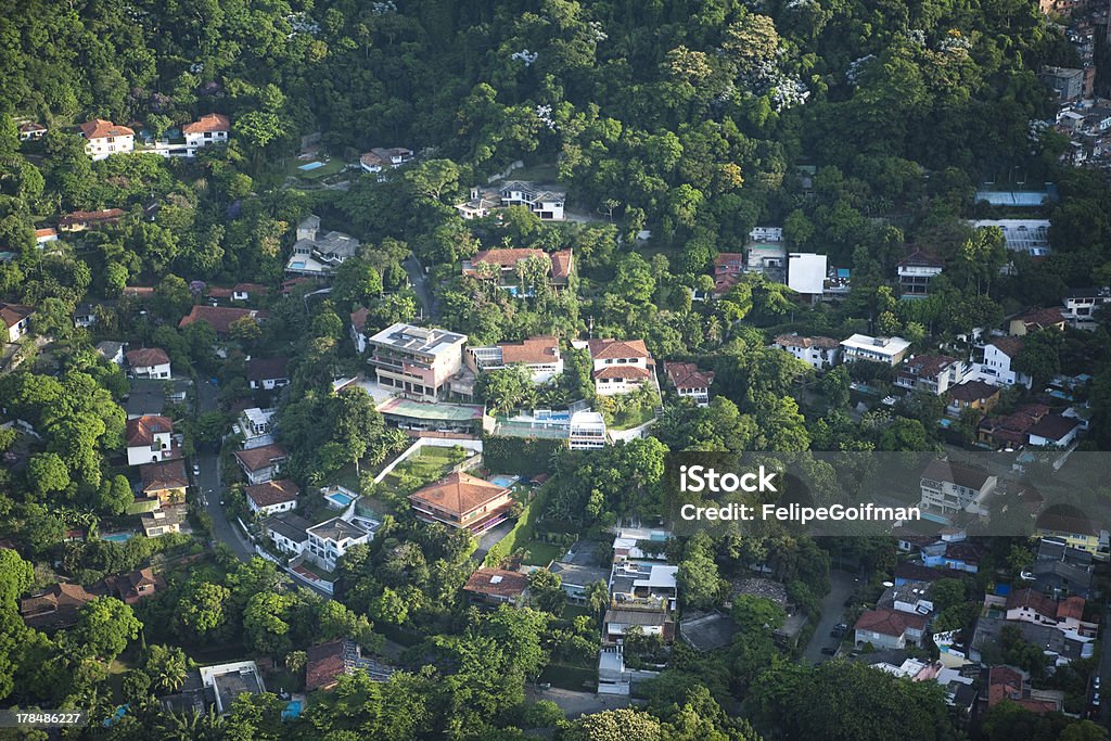 aerial wvew of Gavea aerial view of Gavea , good neighbourhood in the forest Aerial View Stock Photo