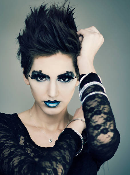 istock Beautiful young woman with wild makeup 178486342