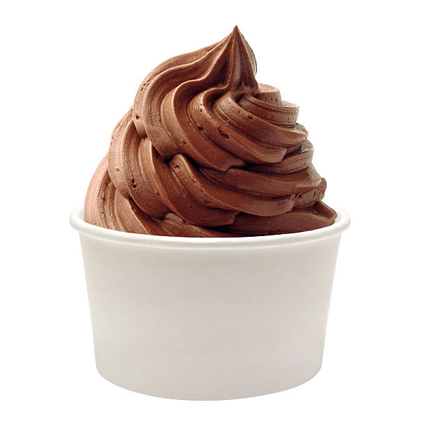 istock Chocolate ice cream served in a white paper cup 178486461