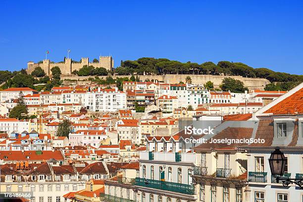 São Jorge Castello Di Lisbona - Fotografie stock e altre immagini di Ambientazione esterna - Ambientazione esterna, Antico - Vecchio stile, Architettura