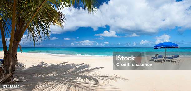 Panorama Of A Beautiful Caribbean Beach Stock Photo - Download Image Now - Anguilla, Bay of Water, Beach