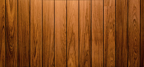 wall and floor siding wood panorama background stock photo