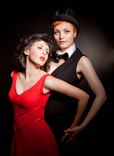 istock two women dancing tango. One woman pretend be man 178488282