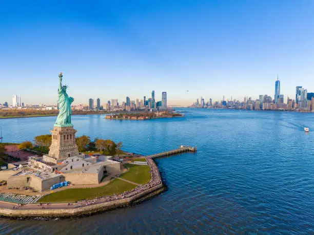 Aerial photo tour to the Statue of Liberty New York. This is a top destination when visiting the USA Aerial photo tour to the Statue of Liberty New York. This is a top destination when visiting the USA