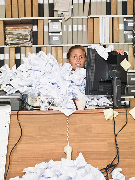 istock Overloaded Businesswoman 178488910