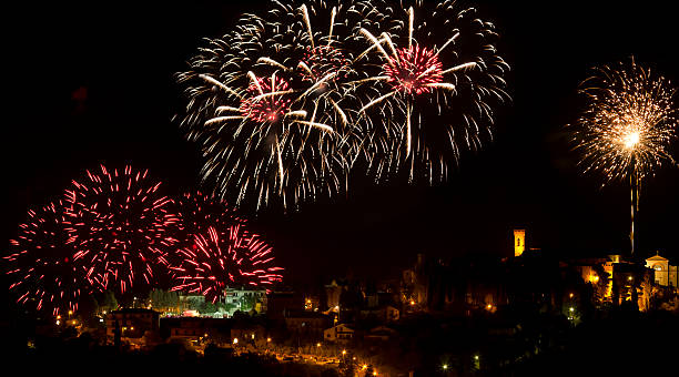istock Fireworks over Umbrian hilltops, Italy 178489439