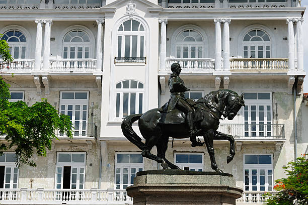 Panama, Casco Viejo is historical colonial center of Panama City. Cityscape - old town