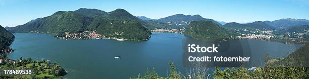 Paisaje Del Lago De Lugano Foto de stock y más banco de imágenes de Aire libre - Aire libre, Cantón de Ticino, Embarcación marina