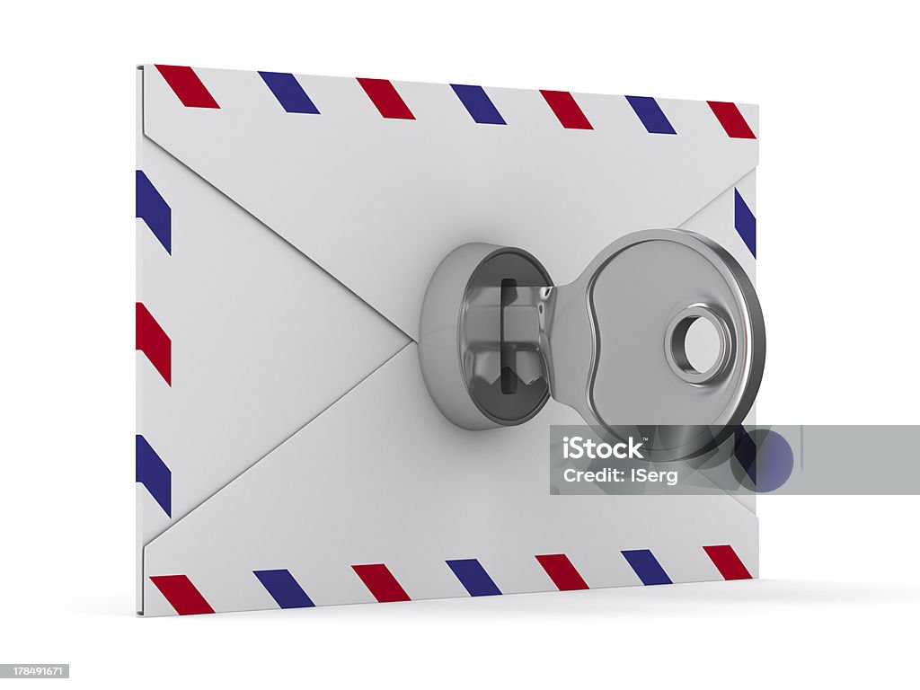 E-mail concept on white background. Isolated 3D image Accessibility Stock Photo