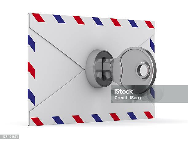 Email Concept On White Background Isolated 3d Image Stock Photo - Download Image Now