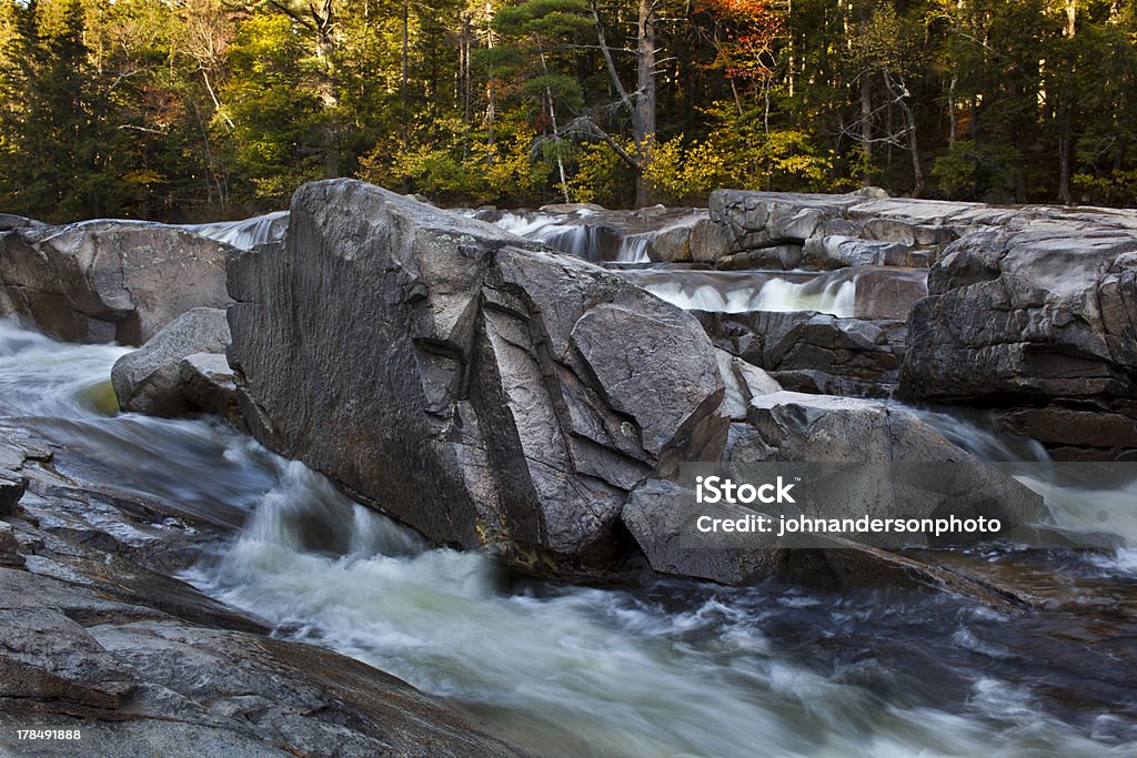 Lower falls New Hampshire lower falls in autumn in the early morning Appalachia Stock Photo