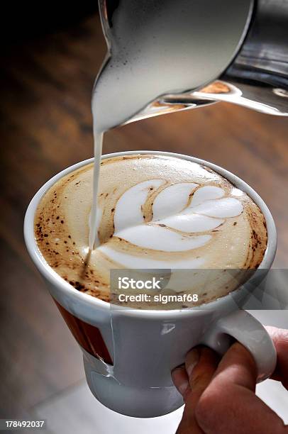 Making Cappuccino Stock Photo - Download Image Now - Brown, Cappuccino, Coffee Cup