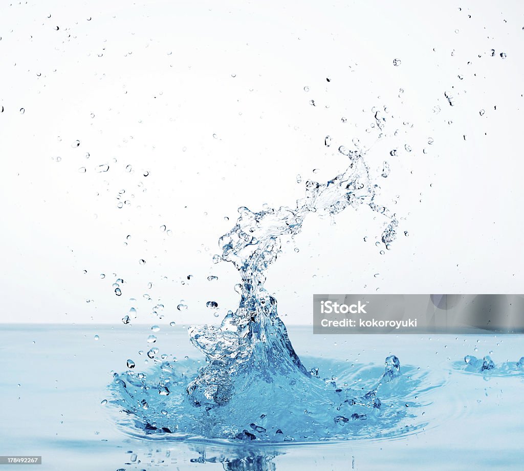 Água splash - Foto de stock de Azul royalty-free