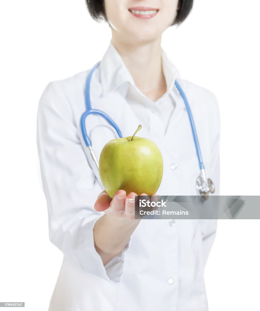 医師ビッグスネークグリーンアップルを持つ女性 - 1人のロイヤリティフリーストックフォト