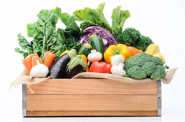 Variety of fresh colorful vegetables