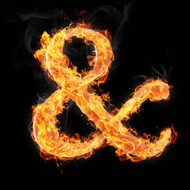 Fonts and symbols in fire for different purposes