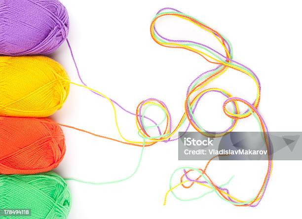 Balls Of Thread Stock Photo - Download Image Now - Ellipse, Green Color, Horizontal