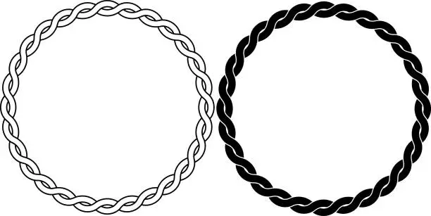 Vector illustration of round cord frame set