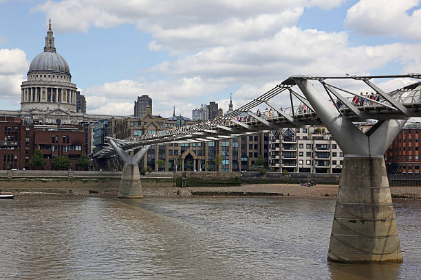 istock St. Paul's Cathedral and Millennium Bridge in London 178494843