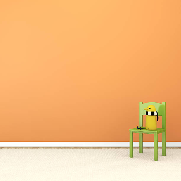 istock An empty room with a little green chair and a duck in it 178494925